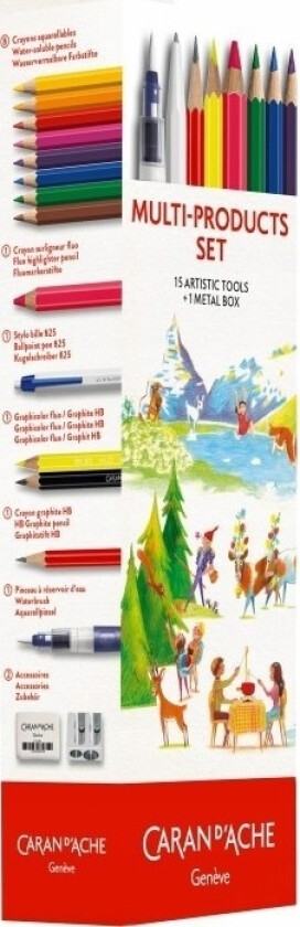 Caran D'arche Pennal Blyanthus I Metall Med Bts Caran D'ache Tilbehør, 16 Stk.