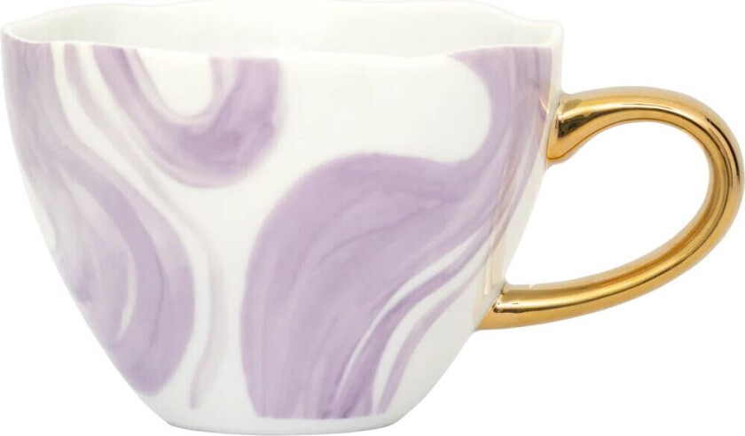 Good Morning Cappuccino kopp 30 cl ‘Violette bølger’