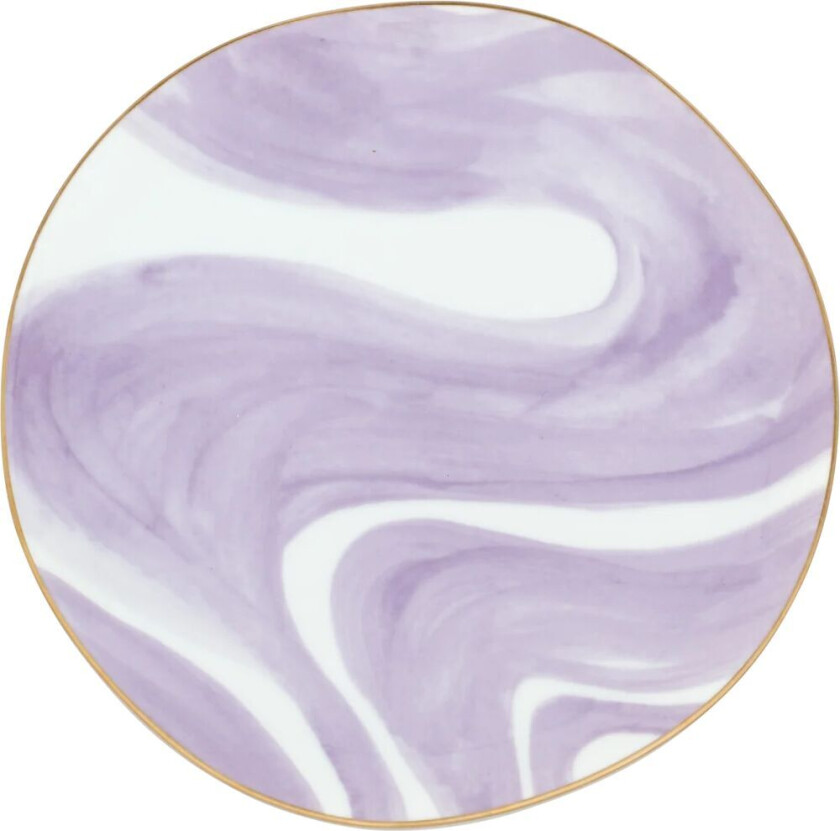 Good Morning tallerken 17 cm hvit ‘Violette bølger’