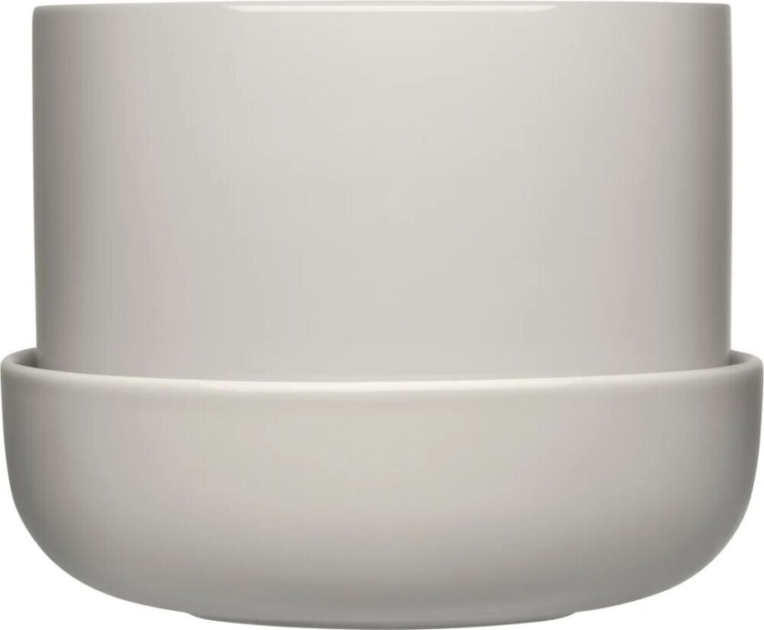 iittala Nappula krukke med fat Ø17 cm h13 cm Lysegrå