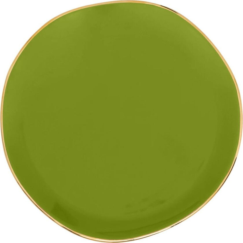 Good Morning tallerken 17 cm hvit Eviggrønn kvist