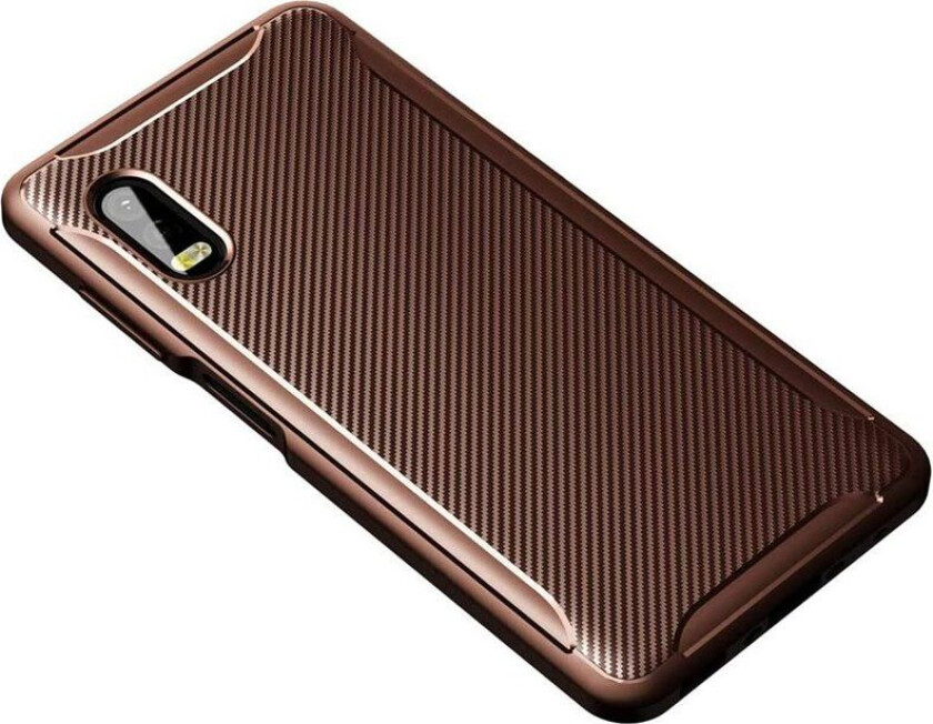 Karbon silikon Deksel Samsung Galaxy Xcover Pro : Farge - brun