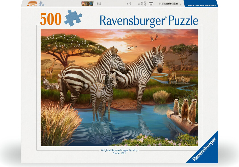 - Puzzle Zebras In Sunset 500p (12000365)