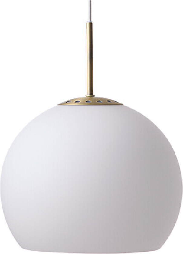 - Ball Glass Pendel Ø25 Opal Hvit