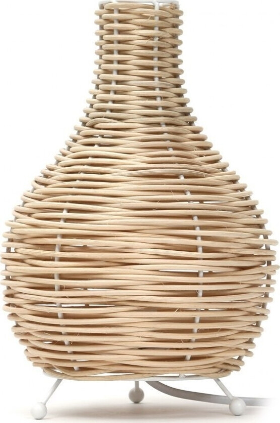 Plationet Rotan Bordlampe Licht Bruin, S-Form