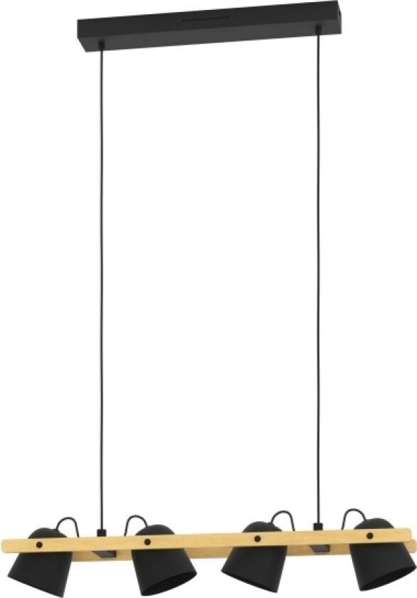 Eglo Hornwood-Z Langbord L780 Rgbtw 4X500lm Sort/Natur