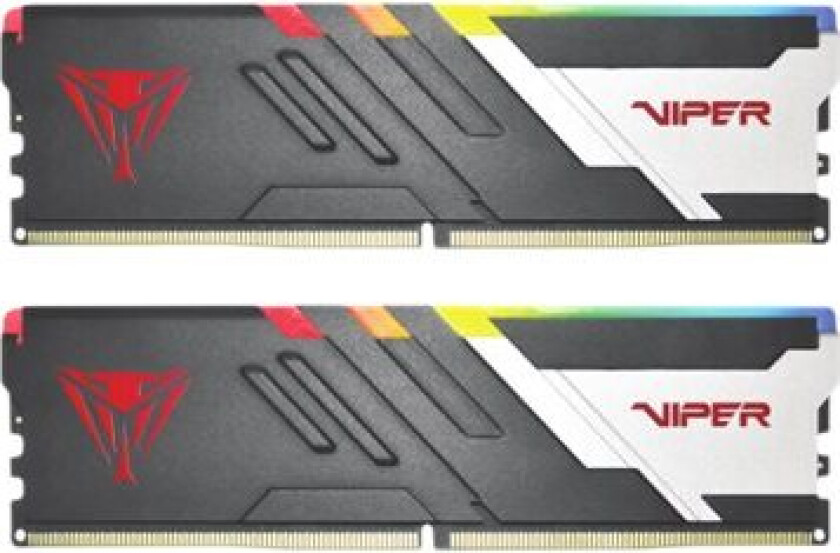 Patriot Viper Venom Rgb Ddr5 Series - Ddr5 - Sett - 32 Gb: 2 X 16 Gb - Dimm 288-Pin - 6000 Mhz / Pc5-48000 - Cl36 - 1.25 V - Ikke-Bufret - On-Die Ecc