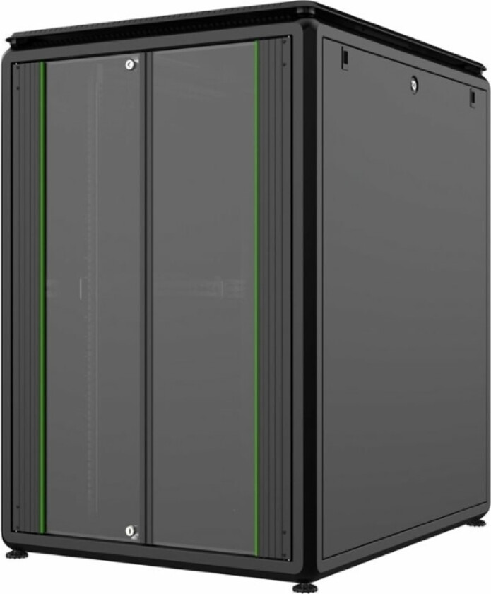 By Logon Data Line - Rack Skap - 800 X 1000 Mm, Data Line - Free-Standing - Svart, Ral 9005 - 22U - 19"