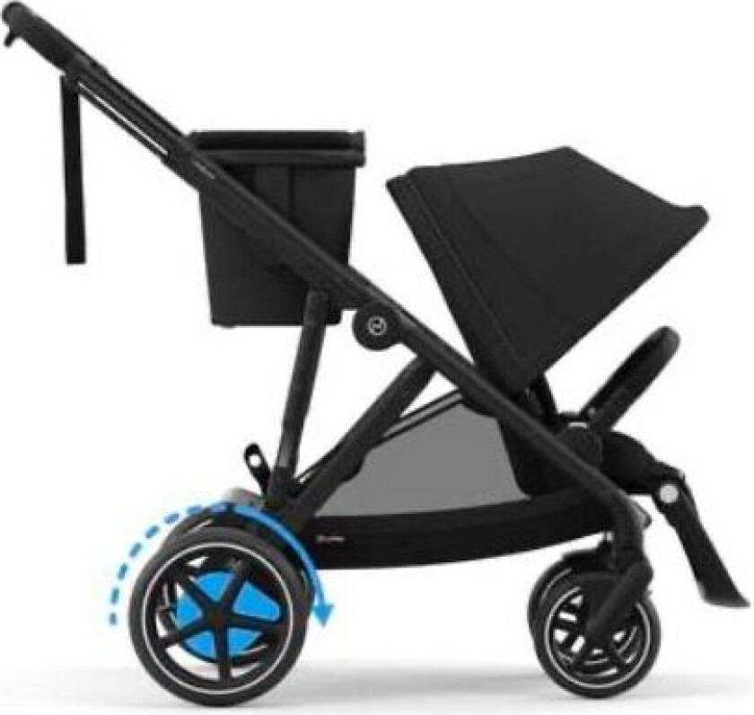 Bilde av E-Gazelle S, Søsken-/tvillingvogn - Moon Black/black