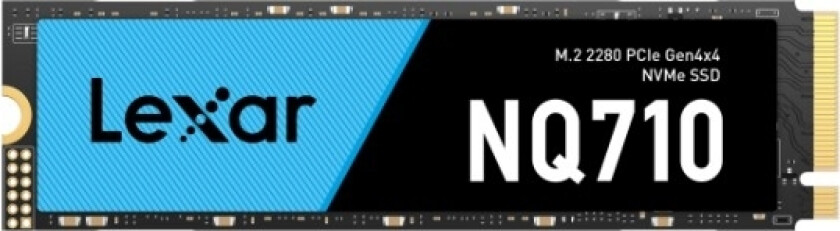 Ssd|Lexar|Nq710|500Gb|Heatsink M.2|Pcie Gen4|Nvme|Skrivehastighet 1700 Mbytes/Sek|Lesehastighet 4400 Mbytes/Sek.|Tbw 170 Tb|Mtbf 150000 Timer|Lnq710x