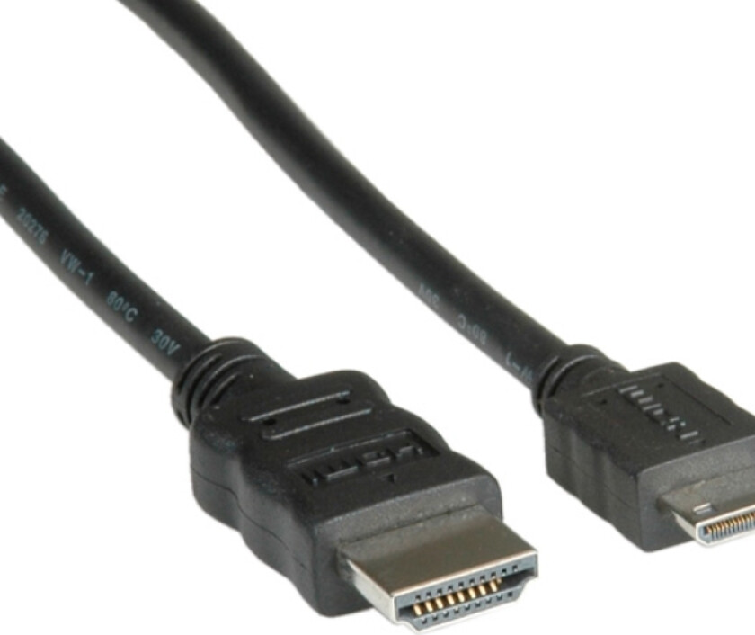Hdmi Tilslutningskabel Hdmi-A-Stik, Hdmi-Mini-C-Stik 2.00 M Sort 11.99.5580 Afskærmet Hdmi-Kabel