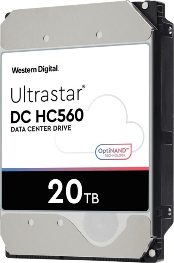 Wd Ultrastar Dc Hc560 - Harddisk - Kryptert - 20 Tb - Intern - 3.5" - Sata 6Gb/S - 7200 Rpm - Buffer: 512 Mb - Self-Encrypting Drive (Sed), Tcg Enter