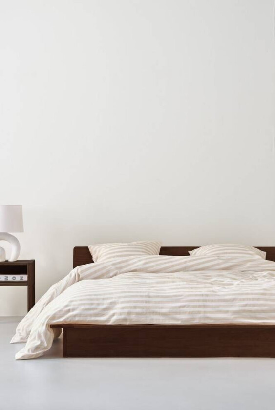 sengesett dobbeltseng Beige/hvit