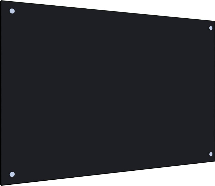 Kjøkkenplate svart 90x60 cm herdet glass