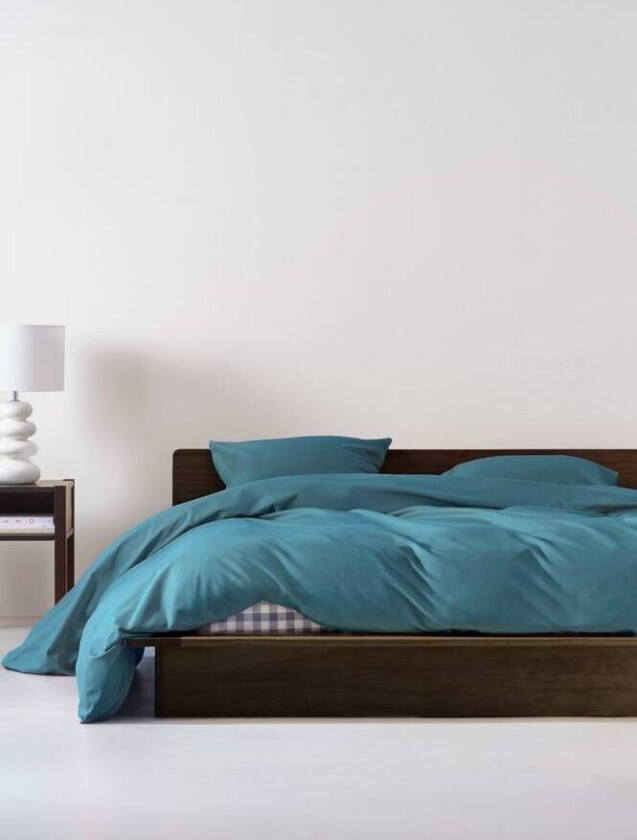 ZACK sengesett dobbeltseng - økologisk Blågrønn