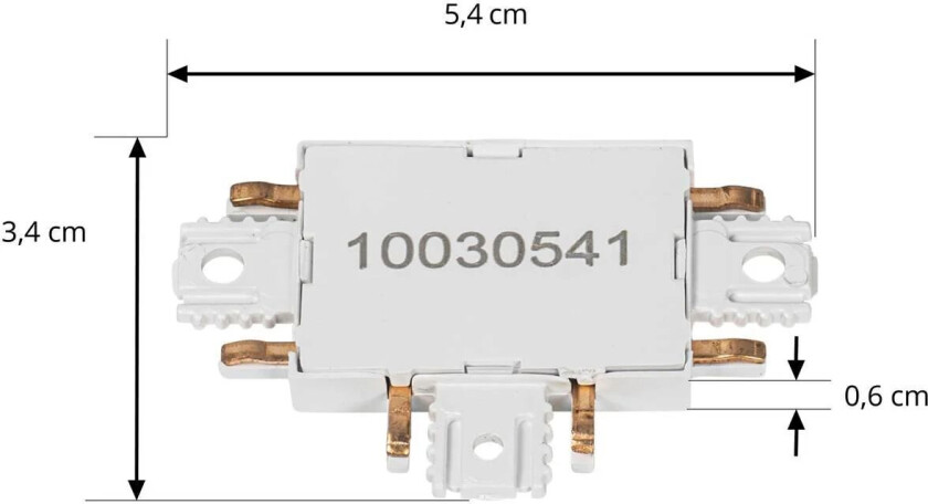 T-kontakt Lumaro, hvit, 5,4 cm, plast