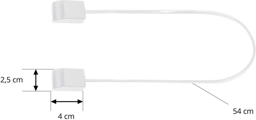 -kontakt Lumaro, kabellengde 54 cm, hvit, PVC