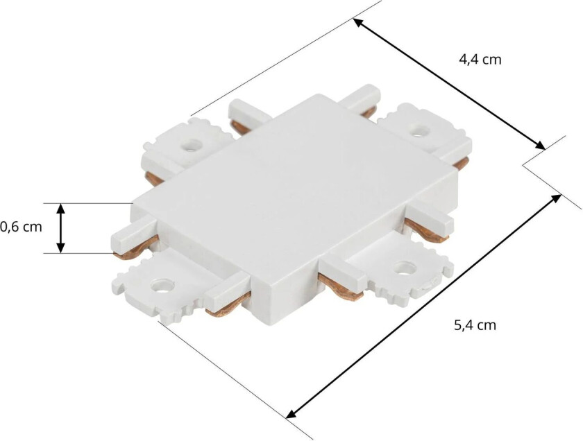 krysskobling Lumaro, hvit, plast