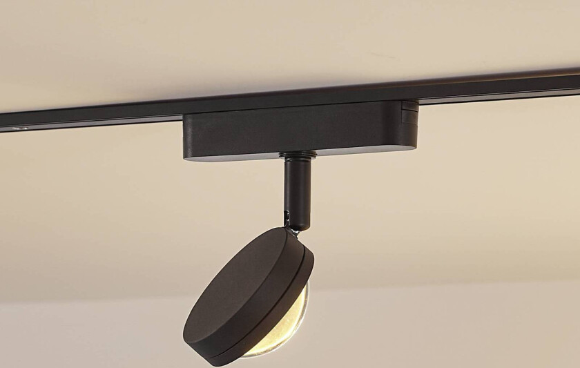 LED-spot 48 V Lumaro, svart, Ø 7,3 cm, aluminium