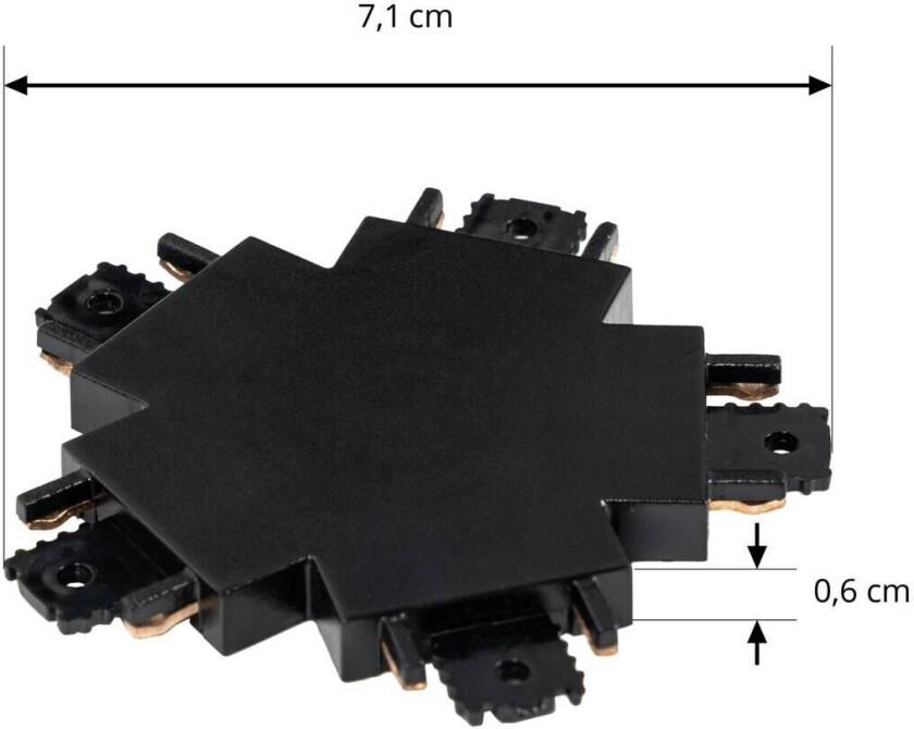 -kontakt Lumaro, 5-veis, svart, plast