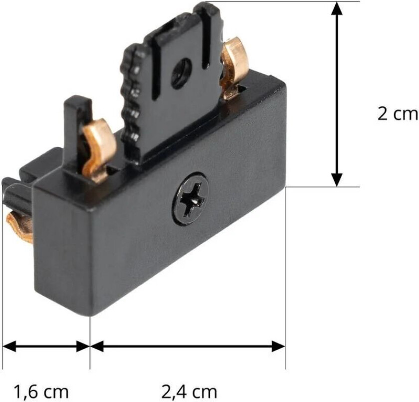 Lumaro hjørnekontakt, svart, plast