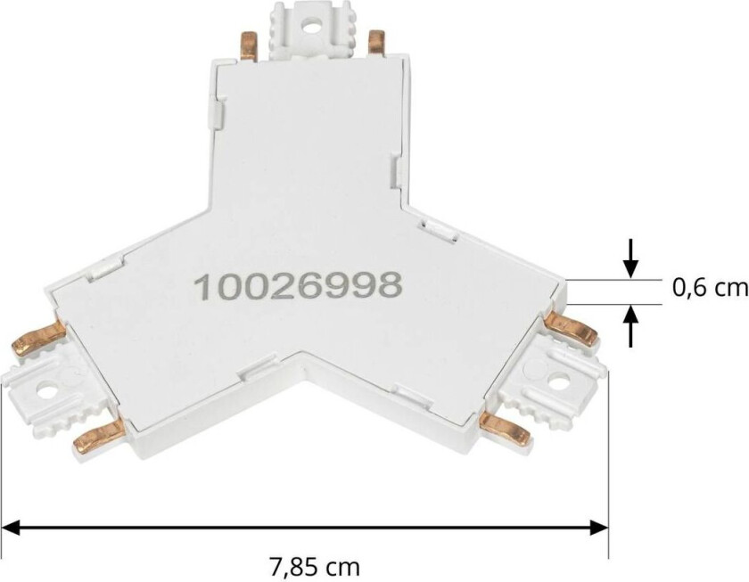 T-kontakt Lumaro, hvit, 7,85 cm, plast
