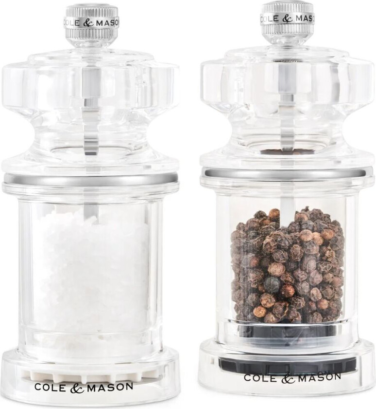 675 salt- og pepperkvernsett 11,8 cm Klar