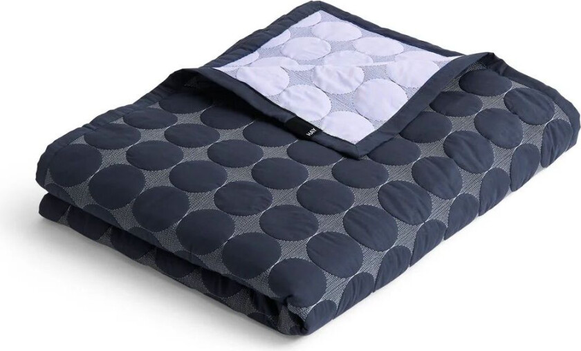 HAY Mega Dot sengeteppe organic 235x245 cm Midnight blue