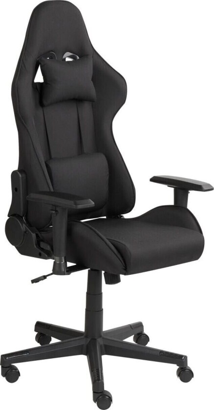 Gamingstol Svart Stoff Minneskum Justerbart sete 360° rotasjon Avtakbare puter Moderne design