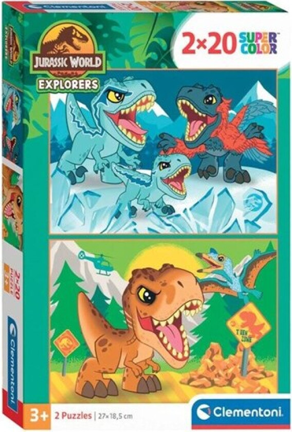 Jigsaw Puzzle Super Color Jurassic World 2x20pcs. Gulv