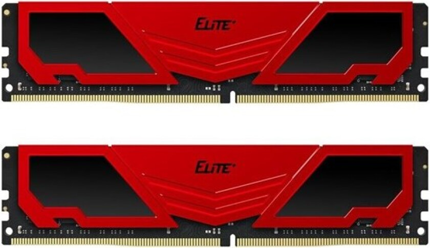 Team Elite Plus DDR4-3200 - 16GB - CL22 - Dual Channel (2 pcs) - Intel XMP - Rød