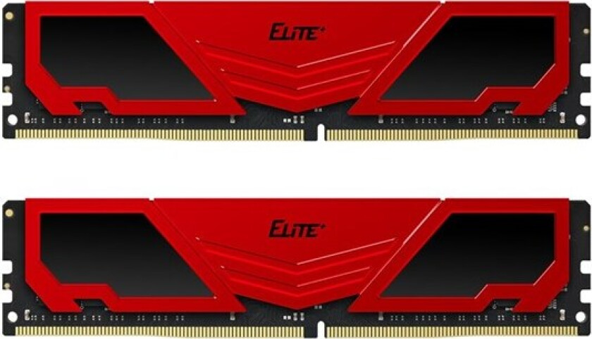 Team Elite Plus DDR4-2666 - 16GB - CL19 - Dual Channel (2 pcs) - Intel XMP - Rød