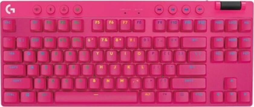 G PRO X TKL LIGHTSPEED - Magenta - Tactile - US - Gamingtastatur - Uten numpad - Amerikansk Engelsk - Rosa