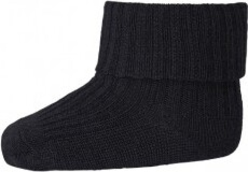 Baby Ankelsokker I Merinoull Med Oppbrett, Oeko-tex®, Navy