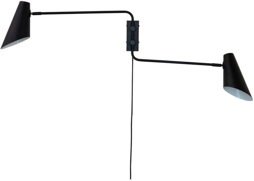- Cale 2 Vegglampe Black
