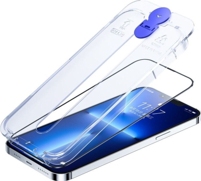 Knight Glass For Iphone 14 Plus Med Monteringsbrakett, Gjennomsiktig (Jr-H11)
