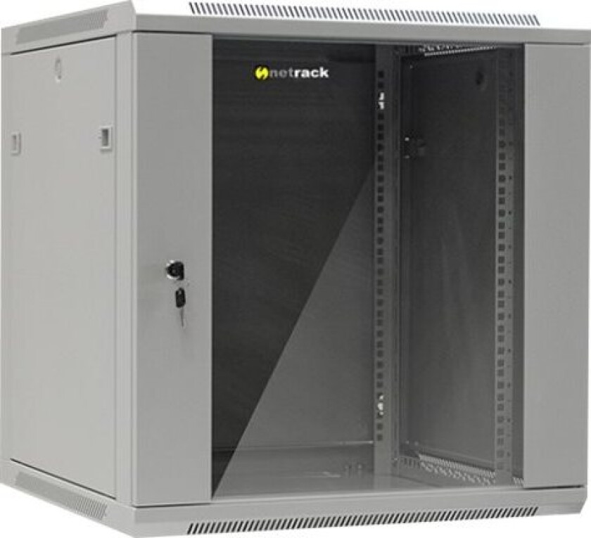 Netrack - Rack Skap - Veggmonterbar - Grå - 12U - 19"