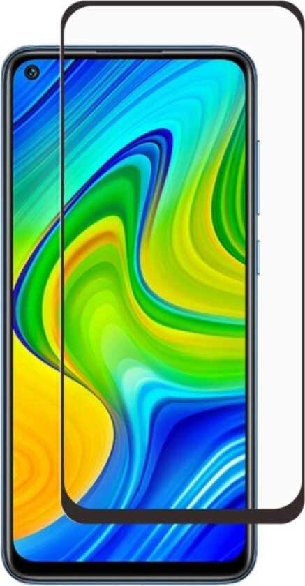 - Skjermbeskyttelse For Mobiltelefon - Full Deksel - Glass - Rammefarge Svart - For Xiaomi Redmi 9T 5G