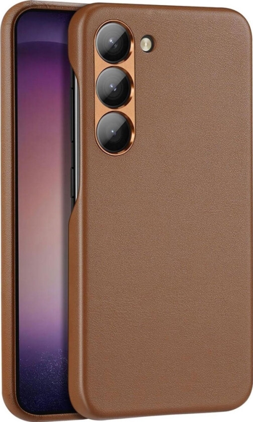 Grit-Deksel Til Samsung Galaxy S23 Elegant Deksel Laget Av Kunstskinn Magsafe Brun