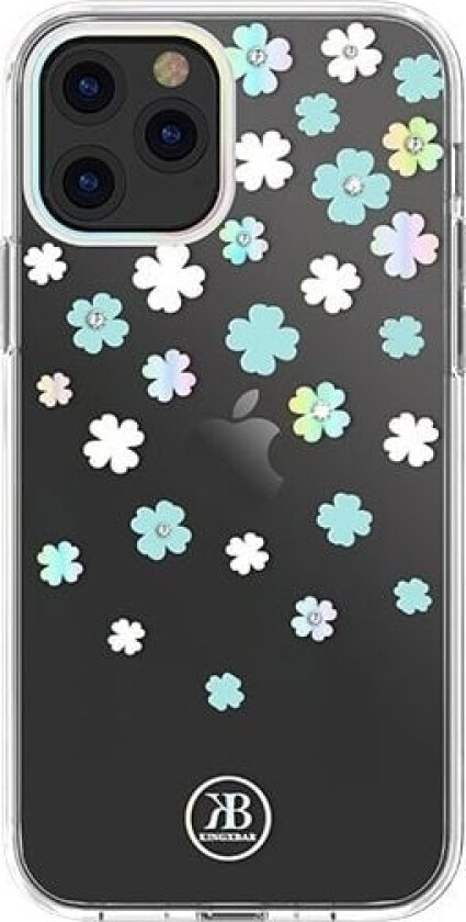 Lucky Series-Deksel Dekorert Med Original Swarovski Crystals Iphone 12 Mini Gjennomsiktig (Clover) Universal