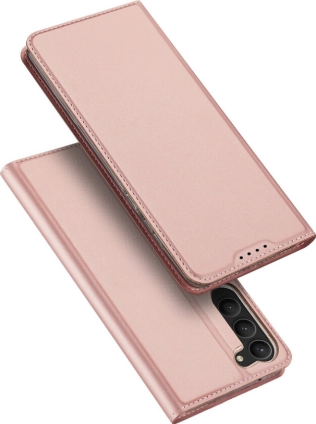 Skin Pro-Deksel Samsung Galaxy S23+ Flip Cover Kortlommebokstativ Rosa