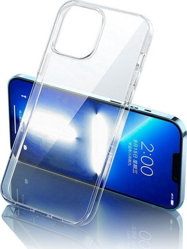 Elegant Series-Deksel Til Iphone 13 Pro Max-Hus Bakdeksel Gjennomsiktig