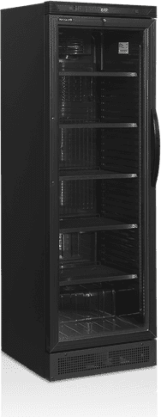 Tefcold Display Kjøleskap Sort Cev425 Black L/h Venstrehengslet