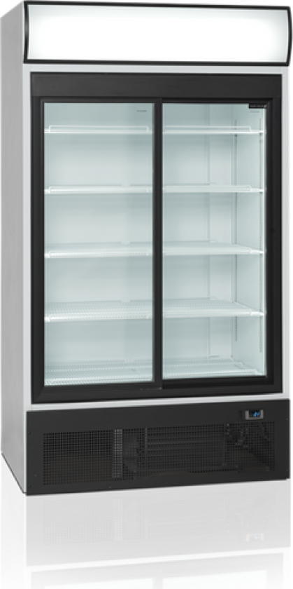Tefcold Display Kjøleskap Hvit 2 Skyvedørs 201 Cm Fsc1950s