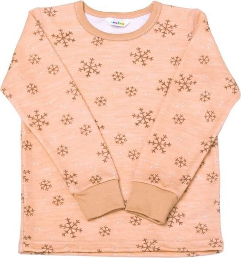 Snowflake genser ull/bambus, Peach