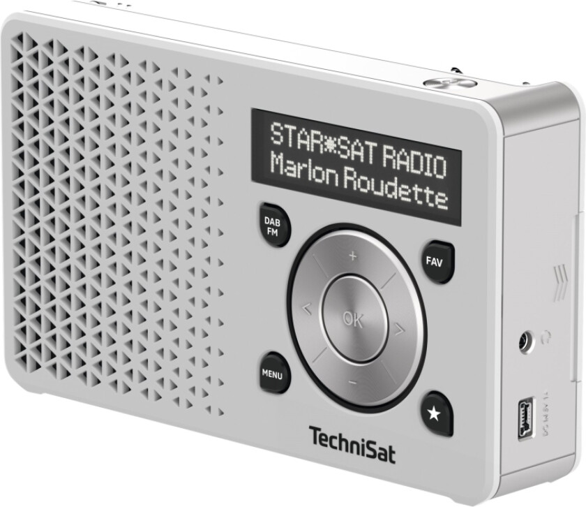 Technisat Digitradio 1 - Bærbar Dab-Radio - 1 Watt - Hvit, Sølv