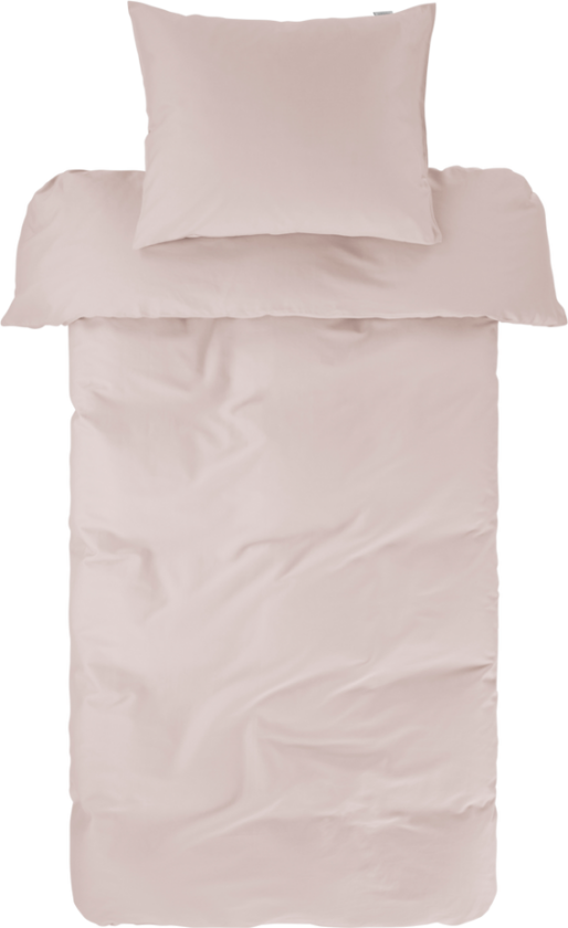 ZACK SATIN sengesett enkeltseng - økologisk Blek rosa