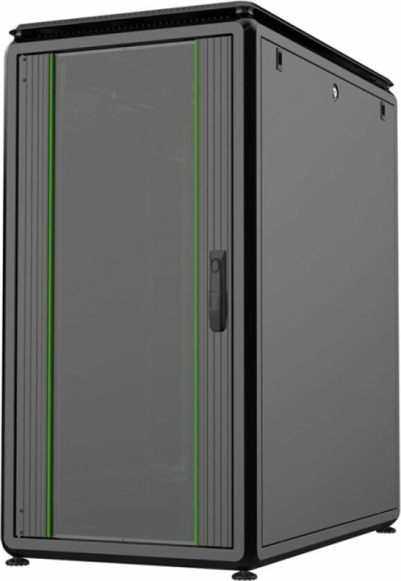 By Logon - Rack Skap - 600 X 1000 Mm, Data Line - Free-Standing - Svart, Ral 9005 - 22U - 19"