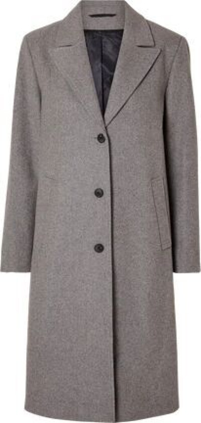 New Alma Wool Coat - Steel Gray Melange 36