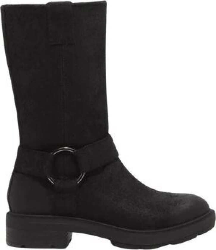 Brimfield Tall Pull On Boot - Blk Suede 38